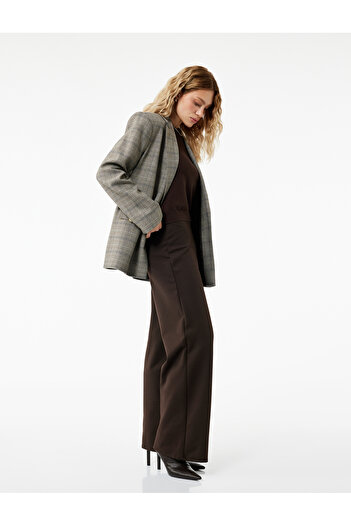 Koton Normal Waist Wide Leg Trousers