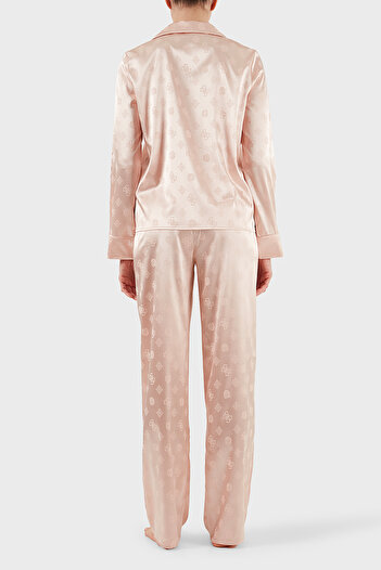 Guess Sylvie Tamamı 4G Logolu Regular Fit Uzun Kollu Pijama Takımı O5BX05W4732 PİJAMA TAKIMI O