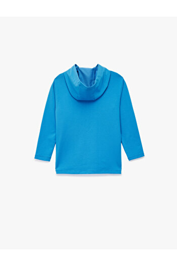 Koton Cotton Long Sleeve Printed Hooded Sweatshirt