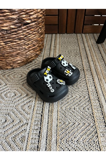 İpek Girls Boys Cross Jibbitz Fancy Gift Closed Front Garden Pool Daily Sandals Slippers