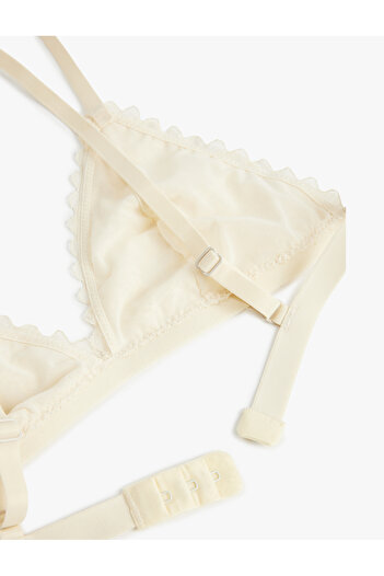 Koton Unpadded Lace Detailed Underwire-Free Bra