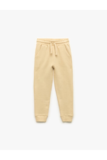 Koton Cotton Ribbed Basic Jogger Sweatpants with Pocket Detail