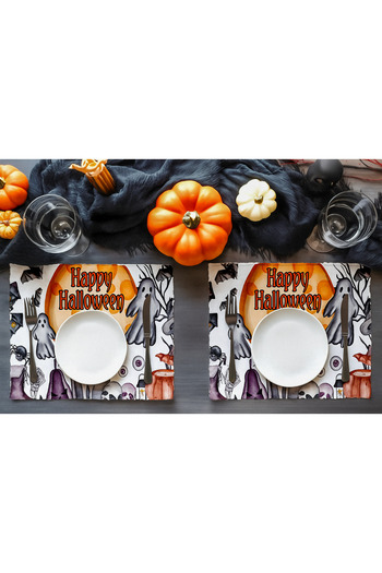 QueenHome Halloween Themed Fabric American Tablecloth – Set of 2 Tablecloths