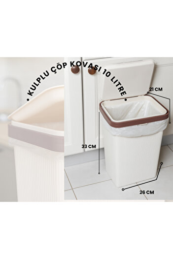 Lova 10 L Kulplu Çöp Kovası