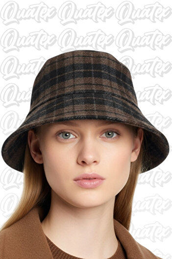 QUATEX Cashmere Fabric Bucket Hat - 100% Cashmere Fabric Unisex Model