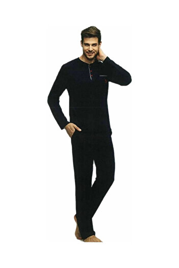 The LOG INVEST US Polo 17384 Men's Long Sleeve Pajama Set