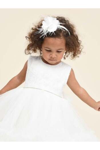 Zekids Girl's Embroidered Detailed Front Short Back Long Crown Design Evening Dress