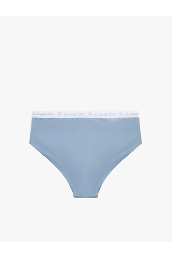 Koton High Waist Cotton Printed Waist Detail Comfortable Fit Hipster Panties