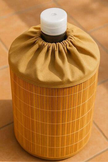 safestore Pinterest Style Bamboo Straw Bottle Cover Natural Bamboo Style Water Dispenser Cover