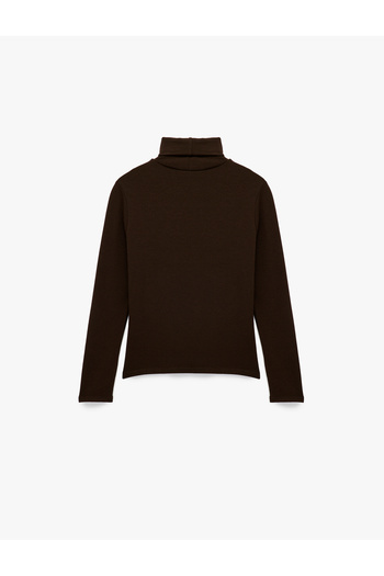 Koton Slim Fit Beadwork Detailed Long Sleeve Turtleneck T-Shirt