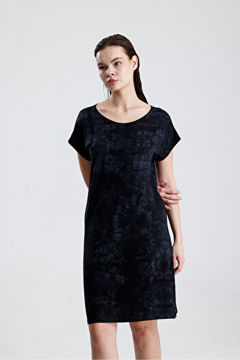 Sense Lycra Viscose Mini Viscose Dress |   Blz36387 Black Batik