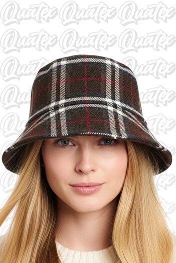 QUATEX Cashmere Fabric Bucket Hat - 100% Cashmere Fabric Unisex Model