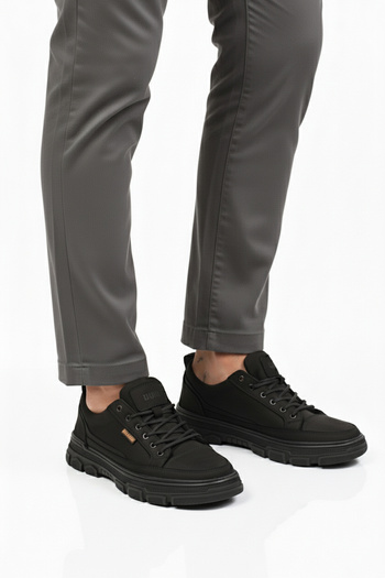 Bulldozer Black Nubuck Genuine Leather Men's Casual Shoes 260081 m