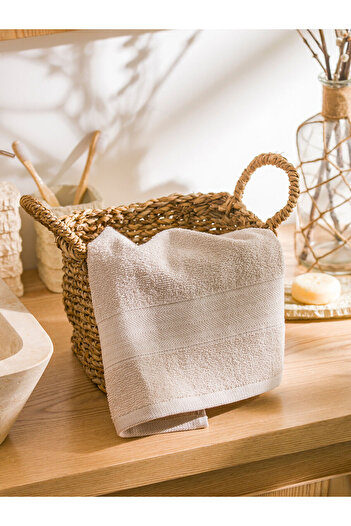 LC Waikiki Beige Embroidered Cotton Face Towel 50X80 cm