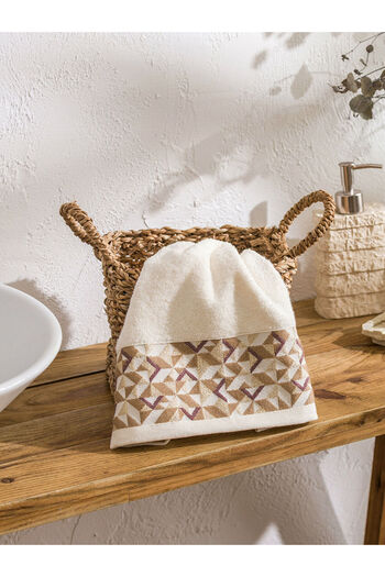 LC Waikiki Beige Embroidered Face Towel 50X80 cm