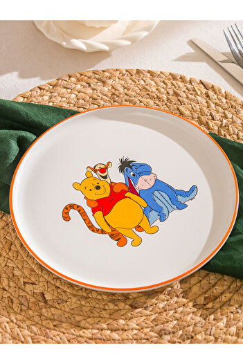 LC Waikiki Karişik Winnie the Pooh Baskılı Seramik Tabak 22 cm