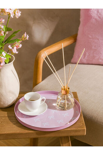 LC Waikiki Pink Bow Printed Metal Tray 24 cm