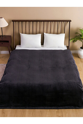 LC Waikiki Anthracite Corded Wellsoft Double Blanket 200X220 cm