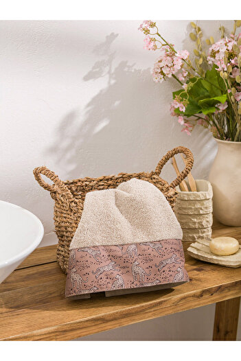 LC Waikiki Beige Embroidered Face Towel 50X80 cm