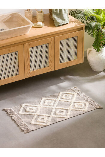 LC Waikiki Brown Tasseled Bath Mat 50X80 cm