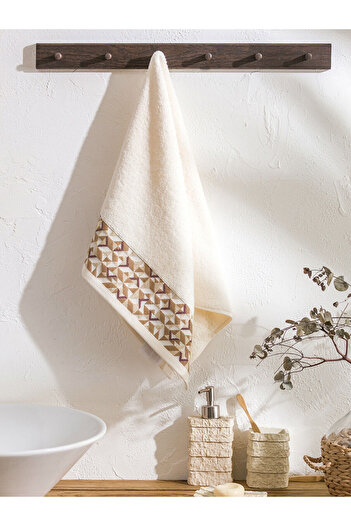 LC Waikiki Beige Embroidered Face Towel 50X80 cm