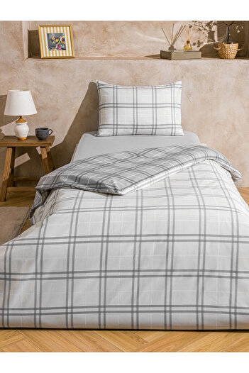 LC Waikiki Mixed Line Patterned Single Duvet Cover Set