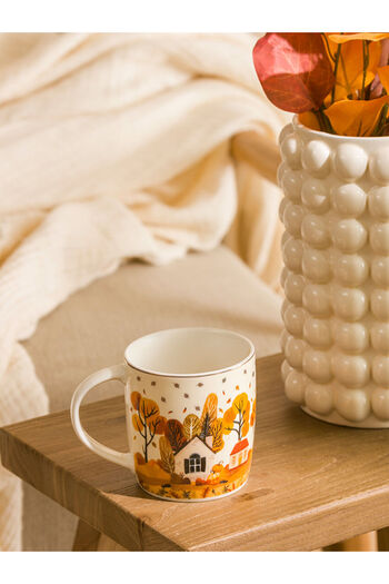 LC Waikiki Brown Printed Porcelain Mug 360 ml