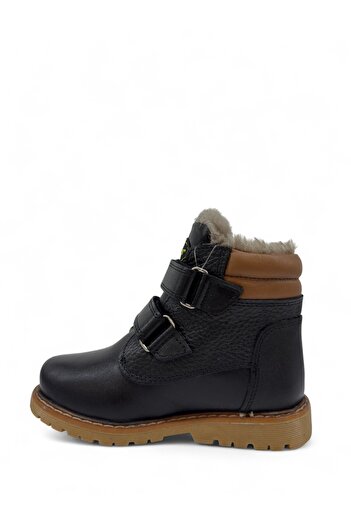 Tekiner Hakiki Deri Gerçek Kürklü Unisex Çocuk Bot