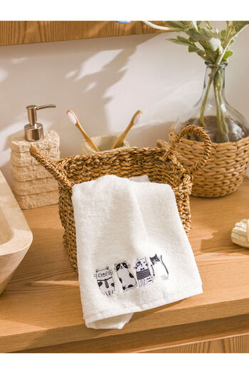 LC Waikiki Ecru Embroidered Face Towel 50X80 cm