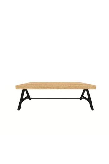 FN Masuta pentru cafea din lemn si metal, bej - negru, H 105 cm x L 53 cm x l 48 cm