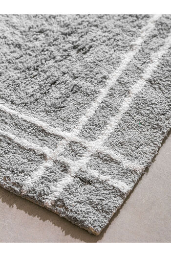 LC Waikiki Gray Stripe Patterned Bath Mat 40X60 cm