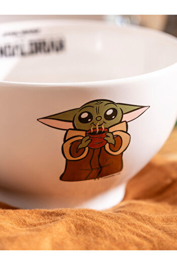 LC Waikiki Mixed Baby Yoda Printed Ceramic Bowl 14 cm