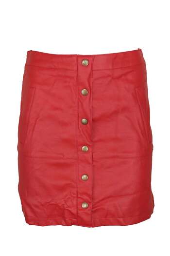 ONLY Beligum Red Skirt - M, Red, 55% polyester, 45% viscose