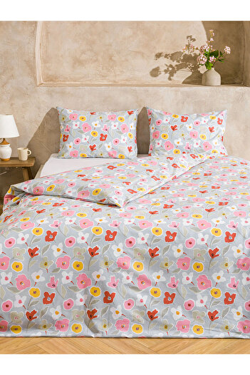 LC Waikiki Mixed Floral Printed Double Duvet Cover Set