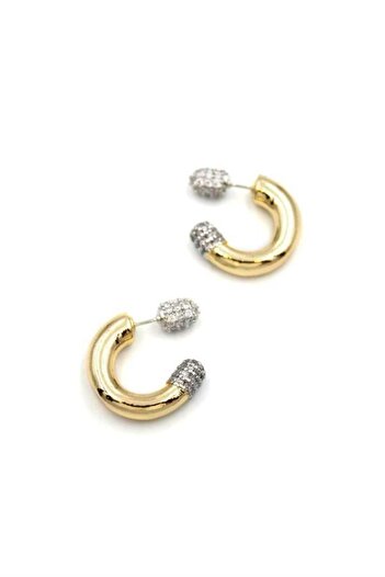 MENESSA Jewelled Hoop Earrings - Gold