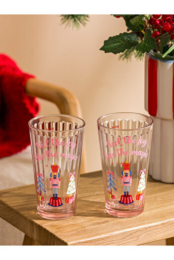 LC Waikiki Vizyon New Season Lead Soldier Printed Glass Cup Set of 2 420 ml