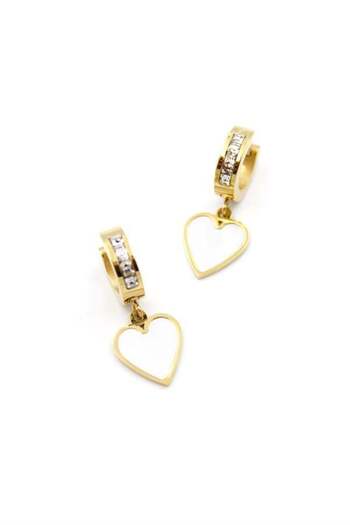 MENESSA Heart Earrings - Gold