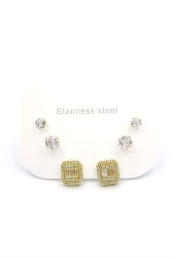 MENESSA Multiple Stone Earrings - Gold