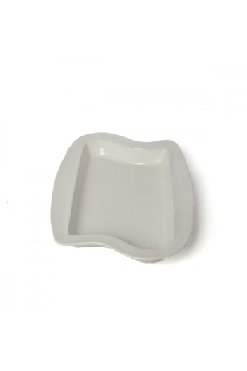 SQUALO Squalo - Elegant Waved Porcelain Serving Dish with Contemporary Design - White 4.3x28x21.8 cm