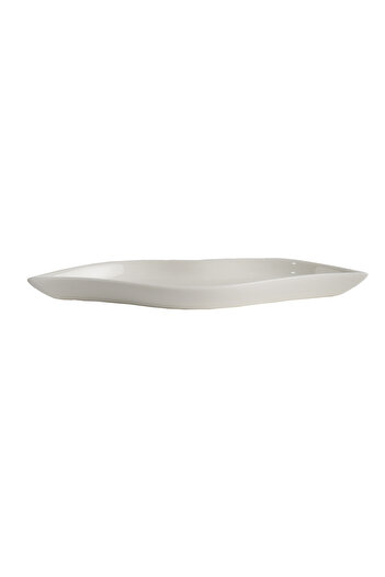 SQUALO Squalo - White Mustache Plate (Porcelain) - 1.5x18x6.5 cm