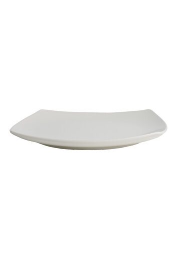 SQUALO Squalo - Elegant Square Serving Dish (Porcelain) with a Contemporary Design - White 3.5x27.5x27.5 cm