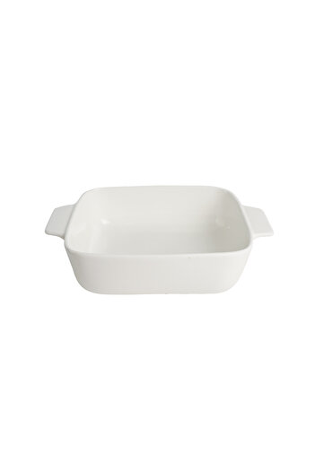 SQUALO Squalo - Rectangular Porcelain Plate with Handle - White 6.3x27.5x20.5 cm