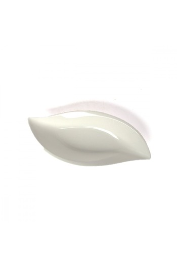 SQUALO Squalo - Serving Dish (Porcelain) in the shape of a leaf with an elegant and modern design - White 6x37x16 cm