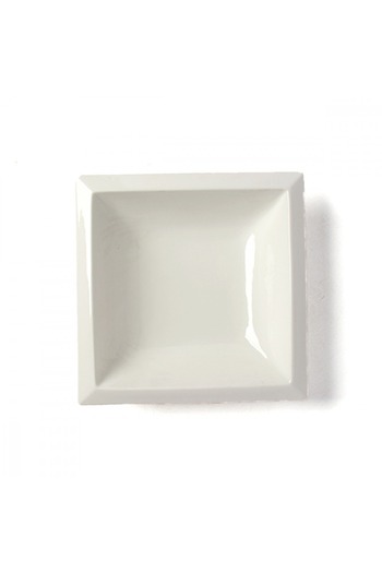 SQUALO Squalo - Square (porcelain) plate with an elegant and modern design - White 5.5x28x28 cm