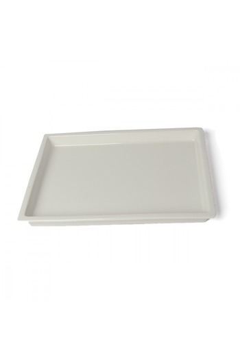 SQUALO Squalo - Elegant Rectangular Serving Dish (Porcelain) with a Contemporary Design - White 3.2x33.7x25.5 cm