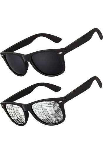 ZARORA LINVO Polarized Sunglasses for Men Driving Sun glasses Shades 80's Retro Style Brand Design Square