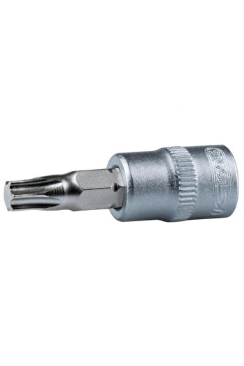 KS Tools Socket wrench head 911.1445, 1/4 inch, Torx profile T25, 37 mm, chrome-vanadium steel