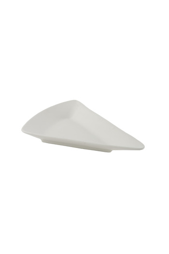 SQUALO Squalo - Elegant Triangular Serving Dish (Porcelain) with a Contemporary Design - White 6x41x23 cm