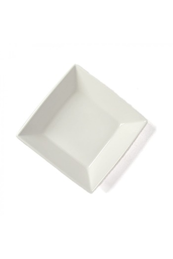 SQUALO Squalo - Elegant Square Serving Dish (Porcelain) with a Contemporary Design - White 20x20x5 cm