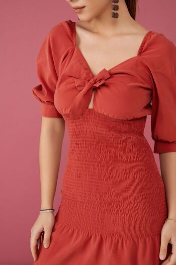 Stylish Soft short red dress